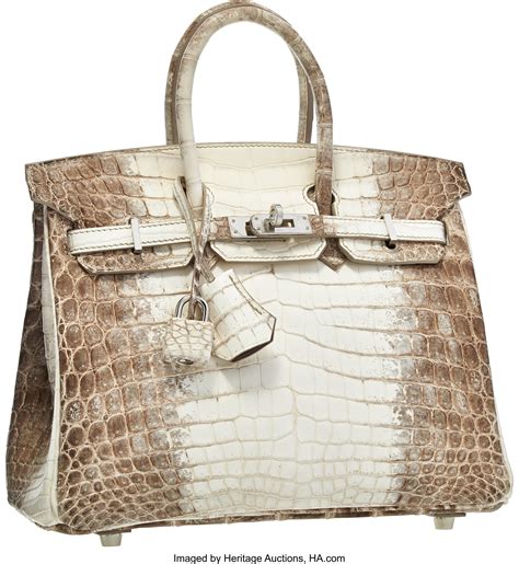 hermes birkin himalayan crocodile matte 25 white brown|Hermes himalayan Birkin owners.